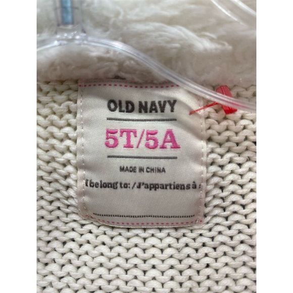 Old Navy Kids Fair Isle Hooded Cardigan Jacket Size 5 Multicolor - Picture 4 of 4